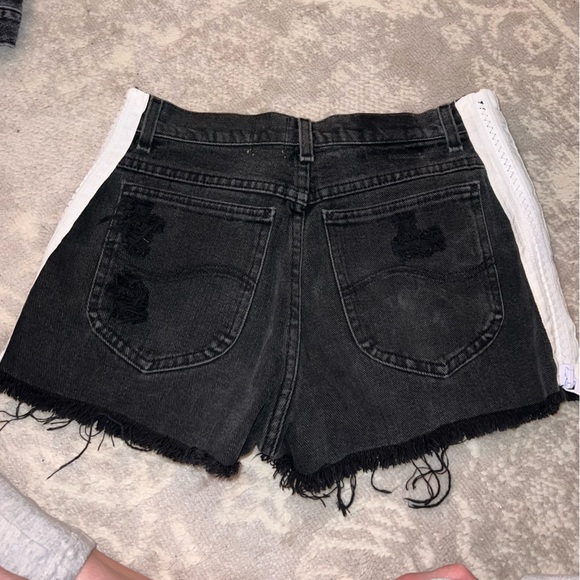 Furst Of A Kind Denim Shorts Dark Grey/black Side Zippers Shorts - Picture 2 of 8